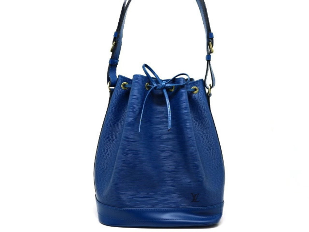 LOUIS VUITTON Bag Shoulder Noe Epi Toledo Blue Drawstring